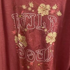 Torrid Wild Soul Everyday Signature Jersey Crew Neck Tee Size 2